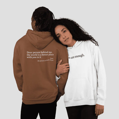 Unisex hoodie with powerful message