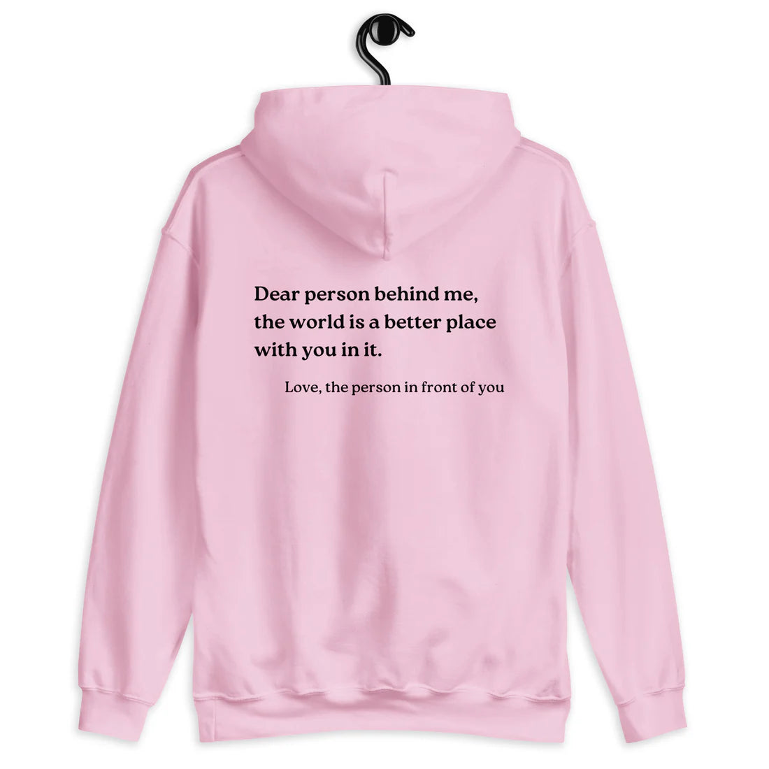 Unisex hoodie with powerful message