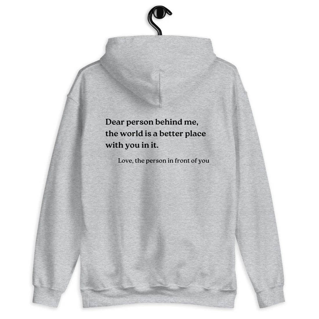 Unisex hoodie with powerful message